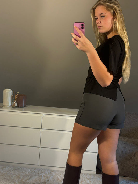 Getailleerd shirt - Zwart