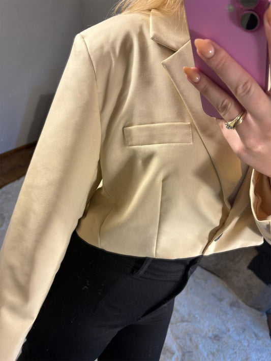 Cropped blazer - Beige