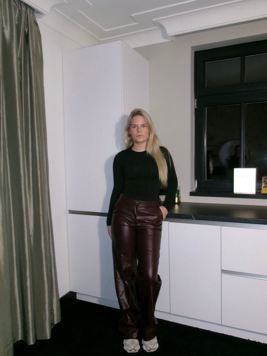 Leather pants - Bordeaux