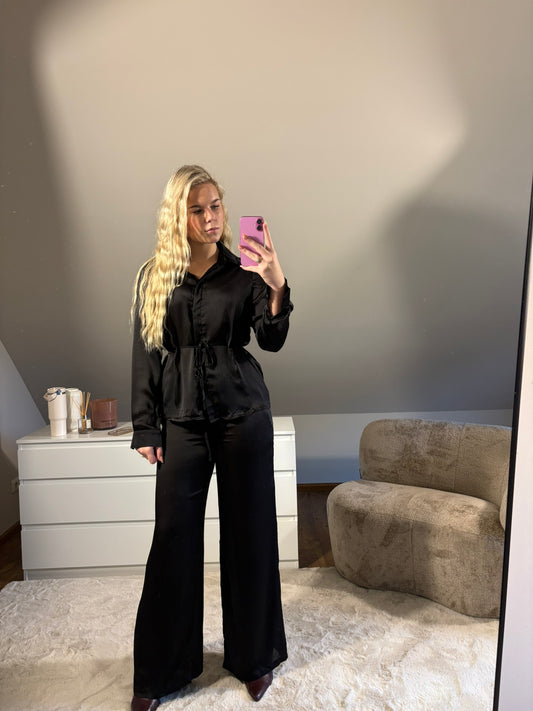 Satijnen two pieces - Black