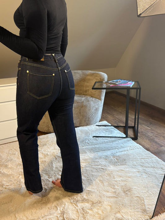 Straight Leg Jeans - Donkerblauw