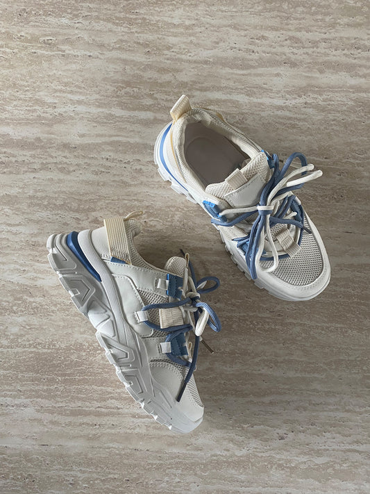 Sneakers - Wit / Lichtblauw